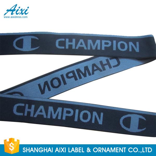 Quality Eco - Friendly Webbing Tape Jacquard Elastic Waistband With Custom Printed Logo wholesale