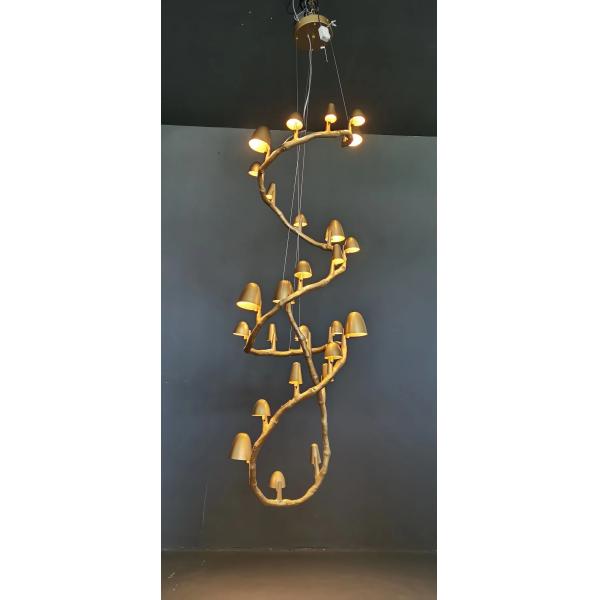 Art And Functional Design Customized Modernist Brass Chandelier 110 - 240V