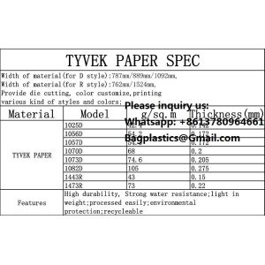 Dupont Paper Dupont Paper Roll Tyvek Paper Tyvek Paper Roll Hypak Paper Hypack