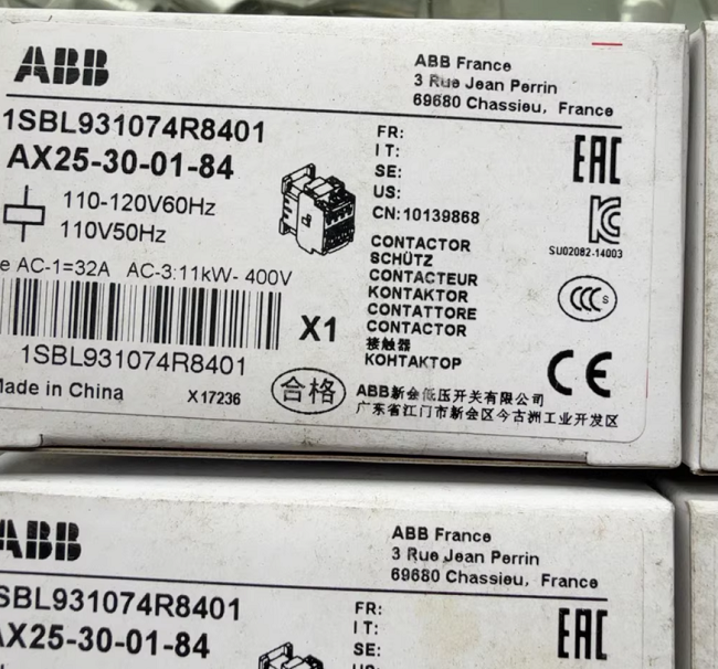 AX12-30-01-84 ABB Ac contactor Compact AC control solution Small and medium