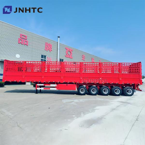 Quality High Strength 3 Axles 4 Axle 5 Axles Customized Bulk Cargo Fence Semi Trailer 16 Meters Cargo Trailer With Tarpaulin wholesale