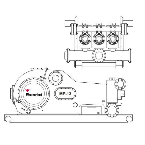 Quality Weatherford MP-13 mud pump fluid end module, liners, pistons, valevs same as Weatherford wholesale