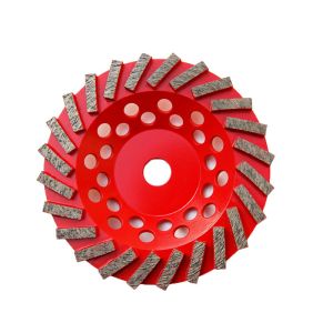 180mm 7 Inch Diamond Cup Wheels Medium Bond With Z Shape Segments