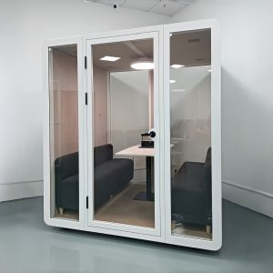 Cheap 4 Person Meeting Pod with STC35dB Acoustic Performance L200×W180×H233cm External Size and L186×W164×H206cm Internal Size for sale