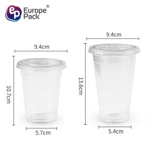 100% compostable PLA transparent cups biodegradable plastic cups custom logo