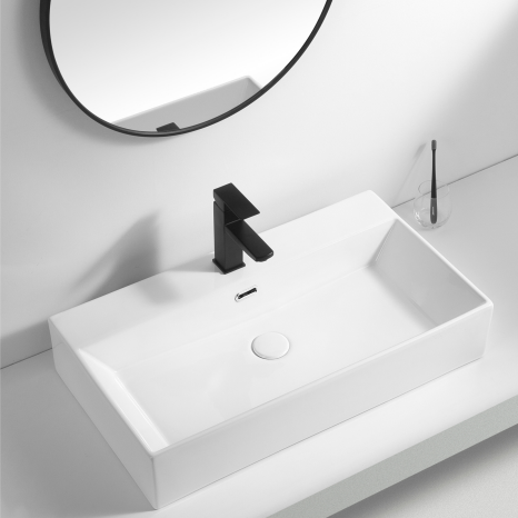 Cheap High Quality Wall Hung Lavabo square Ceramic Small Wash Hand Basin for Bathroom for sale