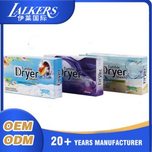 China ODM OEM Safe Fabric Softener Sheets Nature Fragrance Portable For Hotel on sale