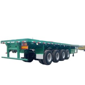 CIMC New 3-Axle Flatbed Skeleton Semi-Trailer Steel Container Truck with Wabco