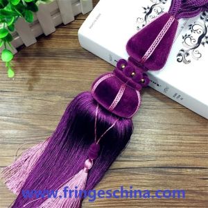 Fashion custom long tassel fringe trimming for curtain attractive tieback
