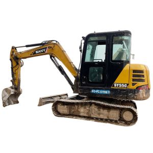 China 2020 Sany SY55 Excavator Used Mini Excavator for Pipeline Construction in Shanghai on sale