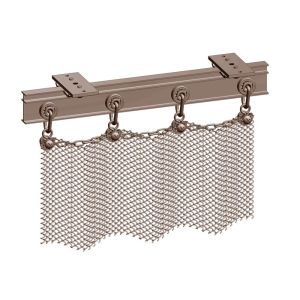 1.2mm X 6mm Metal Mesh Drapery Aperture Aluminum Coil Mesh For Space Divider