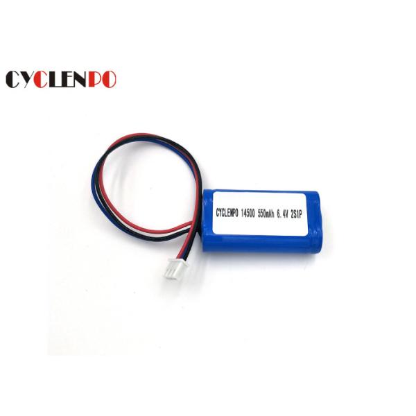 14500 550mah 6.4v Rechargeable Lithium Ion Battery Pack Low Self Discharge For E