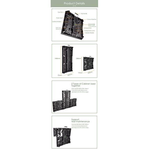 Die-Casting Aluminum P4.81 Outdoor LED Display Rental RGB Full Color LED Screen High Brightness