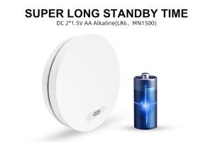 Cheap Wifi Smoke Alarm Detector With Built-In Battery And Ambient Light Detection Ultra-Thin Fire Alarm for sale
