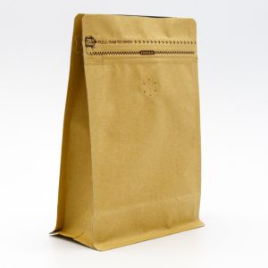 One-Way Exhaust Valve Coffee Packaging Bags Design Eight-Side Sealing Square
