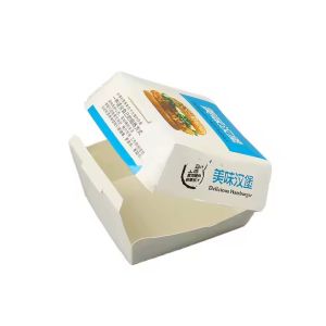 Custom Order Accepted Recyclable Kraft Paper Fast Food Takeaway Box for