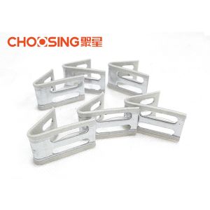 Silver Color Zig Zag Spring Clips , Metal Upholstery Clips Eliminating Friction