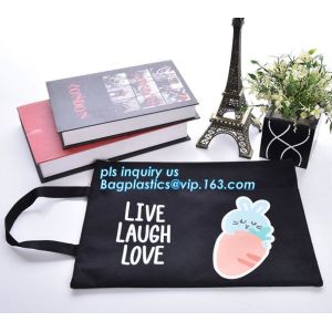 Canvas Stationery Pencil Bag, Zipper Canvas Pen Pencil Case Stationery Pouch Bag