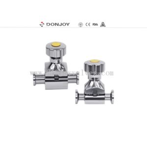 DN6 Direct Way Weld Sanitary Diaphragm Valve With Plastic Handwheel