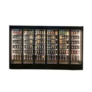 4 Glass Door Multi Deck Refrigerator Dairy Storage Chiller 2-8 Degree