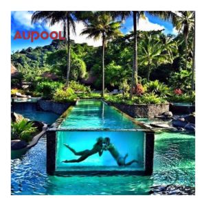 AUPOOL PMMA Lucite Glass Sheet for Acrylic Swimming Pool Transparent Plexi Glass