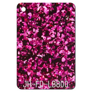 Irregular Black Bottom Large Glitter Acrylic Sheet 3-15mm 4 × 8 Single Side