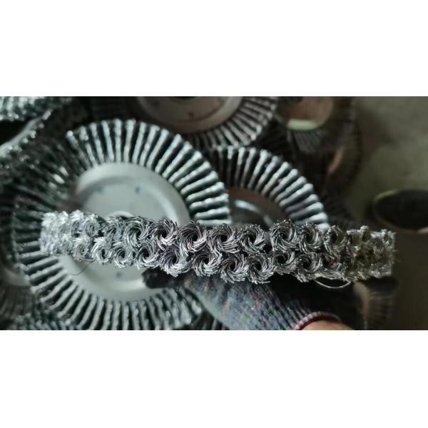 Double Layer Twisted Wire Brush 300mm OD For Metal Tube Rust Removal