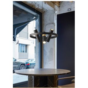 Retro Loft Circle Light Fixture Vintage Iron Spot Chandelier(WH-MI-463)