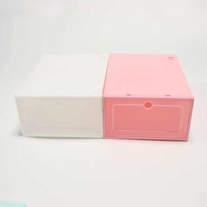 Multifunctional Stackable Shoe Storage Boxes , Thickened Plastic Shoe Containers