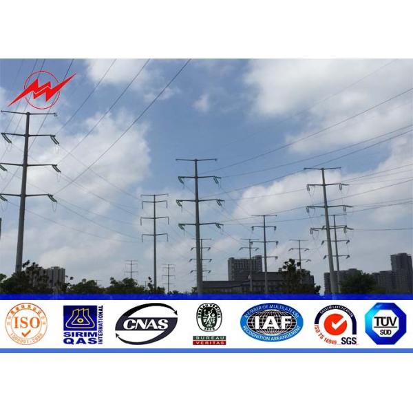 Quality NGCP 8 Sides 50FT Steel Utility Pole for 69KV Electrical Power Distribution with AWS D1.1 Standard wholesale