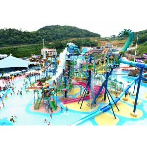 Cheap Custom Interactive Water House Water Fiberglass Slide for sale