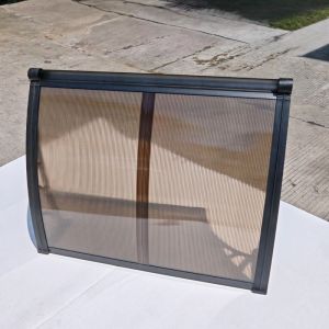 1m*1mBrown Effortless Assembly DIY Polycarbonate Awning with Modular Design amp
