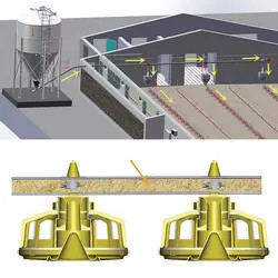 Customized Poultry Chick Line Feeder Broiler House Flooring Tube Chain Conveyor