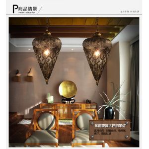 Moroccan Lamp Industrial Vintage Retro Pendant Lights Art Decortive Luminaire(WH