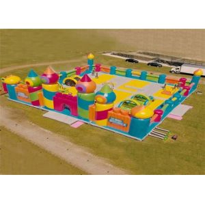 China Fun City Kids Outdoor Inflatable Playground Multiplay Area For Activity Event on sale