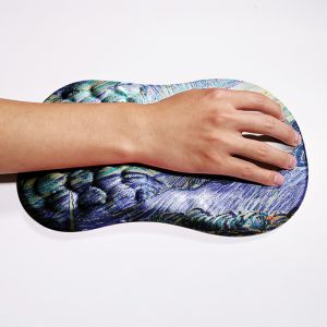 220g Thickness Customizable Ergonomic Mouse Pad With Gel Wrist Rest Support Hot