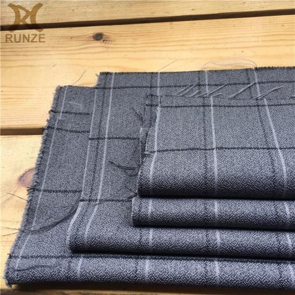 300D Polyester Cationic Big Black Line Checks Fabric for Outdoor Jackets Plaid Style