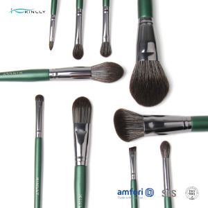 10PCS OEM Wooden Handle Makeup Brushes For Smudge