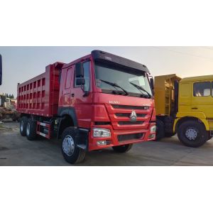 China Howo Dump Truck Used One And Half Row Cabin Sinotruk Tipper 20cbm Box 380hp Euro 2 Emission on sale