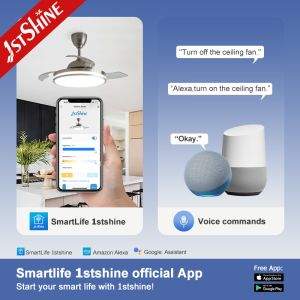 Starry Decorative LED Ceiling Fan with Retractable Hidden Blades and Air