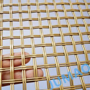 Aluminum Decorative Woven Wire Mesh With Shiny Or Matt Surface