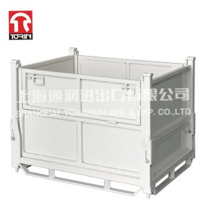 Torin LK20 Folding Half Door Metal Cage Wire Mesh Container Metal Pallet