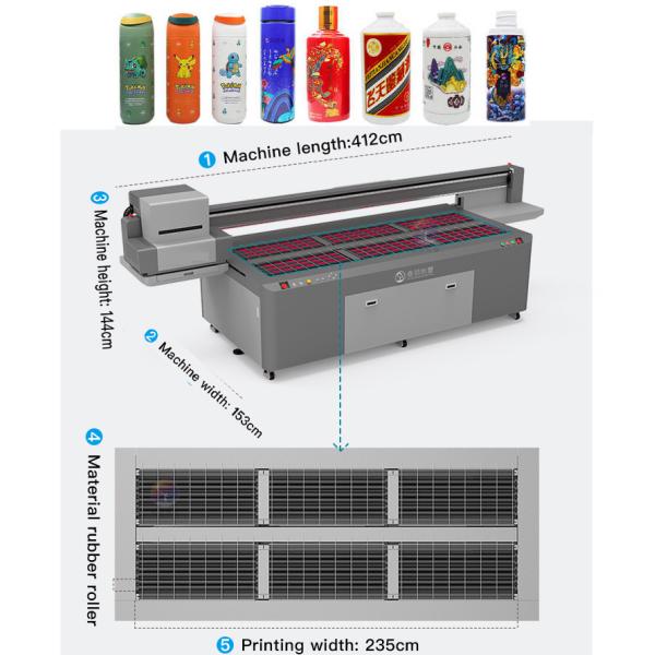 Quality Customizable  UV Printer 10cm Medium Height And 2500 X 1000 X 1300mm Equipment Dimension wholesale