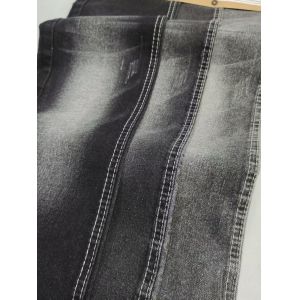 Super-Soft Twill Style BLACK/BLACK 11.2oz Stretch Denim Fabric 8*16/70