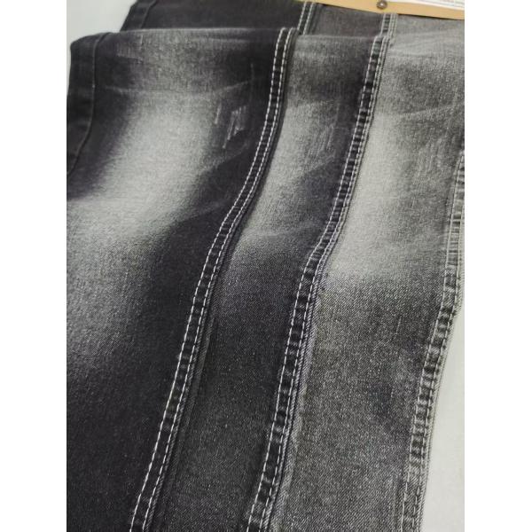 Super-Soft Twill Style BLACK/BLACK 11.2oz Stretch Denim Fabric 8*16/70