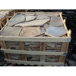 Oyster Quartzite Random Flagstone,Yellow Crazy Stone,Irregular Random Stone,