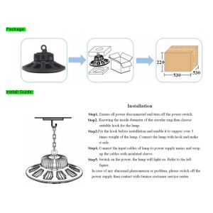 Commercial 3030 100w UFO Led Highbay Light 60 Degree 90 Degree