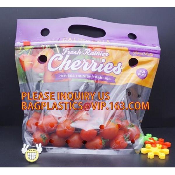 fresh cherries packaging bags with carrier handle, Pack Grape/cherry/Fresh Fruit packaging/Vegetable food Packaging Bag
