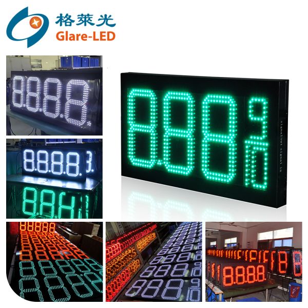 LED Gas Price Sign with RS232 TCP/IP GSM Communication for Gas Station Display