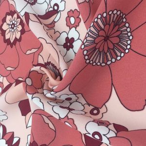 75D High Twist Yarn Polyester Crepe Chiffon with Print